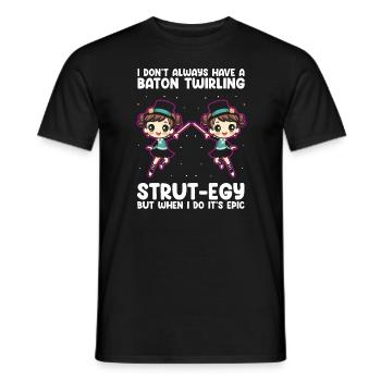 Stocktanz Design für Stabtänzerin - Männer T-Shirt - Schwarz - Vorne - AI Model Male 178 light (178cm)