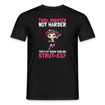 Professionelles Stabdänzerin für Majorette - Männer T-Shirt - Schwarz - Vorne - AI Model Male 178 light (178cm)