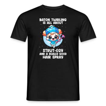 Gymnastik Design für Taktstock drehen - Männer T-Shirt - Schwarz - Vorne - AI Model Male 178 light (178cm)
