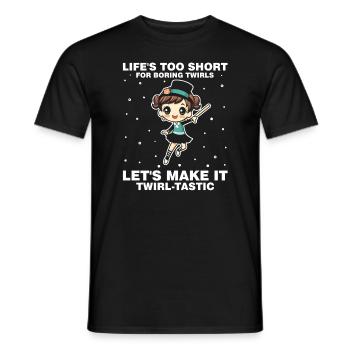 Gymnastik Design für Taktstock drehen - Männer T-Shirt - Schwarz - Vorne - AI Model Male 178 light (178cm)