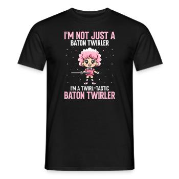 Stocktanz Design für Stabtänzerin - Männer T-Shirt - Schwarz - Vorne - AI Model Male 178 light (178cm)