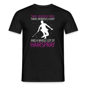 Professionelles Stabdänzerin für Majorette - Männer T-Shirt - Schwarz - Vorne - AI Model Male 178 light (178cm)