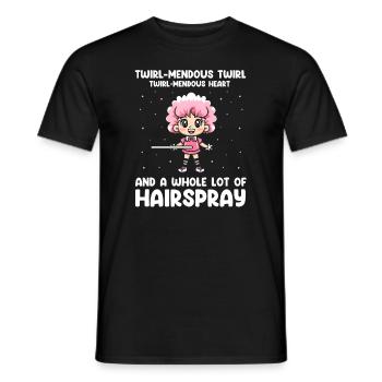 Stocktanz Design für Stabtänzerin - Männer T-Shirt - Schwarz - Vorne - AI Model Male 178 light (178cm)