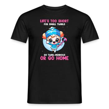 Professionelles Stabdänzerin für Majorette - Männer T-Shirt - Schwarz - Vorne - AI Model Male 178 light (178cm)