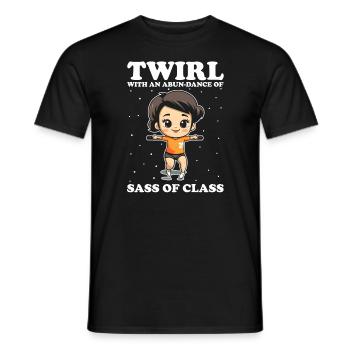 Stocktanz Design für Stabtänzerin - Männer T-Shirt - Schwarz - Vorne - AI Model Male 178 light (178cm)