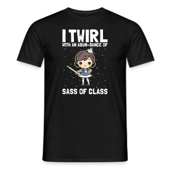 Gymnastik Design für Taktstock drehen - Männer T-Shirt - Schwarz - Vorne - AI Model Male 178 light (178cm)