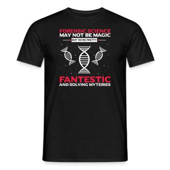 Forensischer Wissenschaftler und Kriminallabor - Männer T-Shirt - Schwarz - Vorne - AI Model Male 178 light (178cm)
