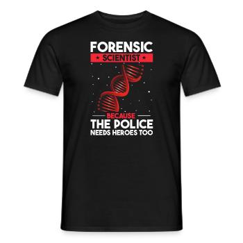 Gerichtsmediziner und Forensischer Analyst - Männer T-Shirt - Schwarz - Vorne - AI Model Male 178 light (178cm)