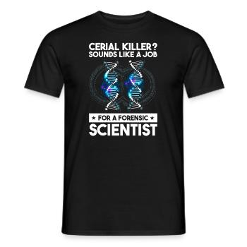 Forensische Kriminologie und Tatort-Ermittler - Männer T-Shirt - Schwarz - Vorne - AI Model Male 178 light (178cm)
