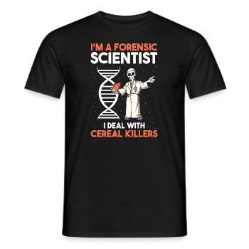 Gerichtsmediziner und Forensischer Analyst - Männer T-Shirt - Schwarz - Vorne - AI Model Male 178 light (178cm)