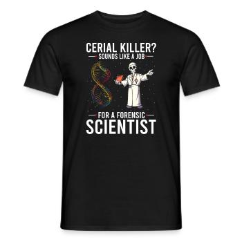 Forensischer Wissenschaftlicher Ermittler - Männer T-Shirt - Schwarz - Vorne - AI Model Male 178 light (178cm)