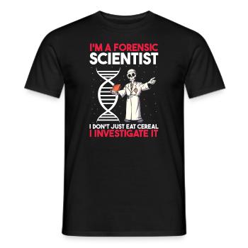 Forensische Kriminologie und Tatort-Ermittler - Männer T-Shirt - Schwarz - Vorne - AI Model Male 178 light (178cm)