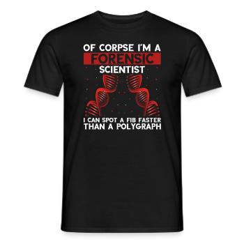 Forensische Kriminologie und Tatort-Ermittler - Männer T-Shirt - Schwarz - Vorne - AI Model Male 178 light (178cm)