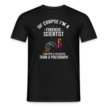 Gerichtsmediziner und Forensischer Analyst - Männer T-Shirt - Schwarz - Vorne - AI Model Male 178 light (178cm)