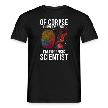 Forensischer Wissenschaftler und Kriminallabor - Männer T-Shirt - Schwarz - Vorne - AI Model Male 178 light (178cm)