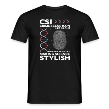 Forensische Kriminologie und Tatort-Ermittler - Männer T-Shirt - Schwarz - Vorne - AI Model Male 178 light (178cm)