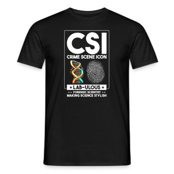 Forensik und forensische Wissenschaft - Männer T-Shirt - Schwarz - Vorne - AI Model Male 178 light (178cm)