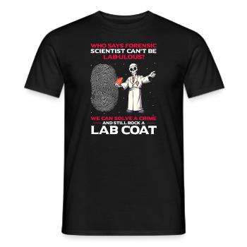 Forensischer Wissenschaftlicher Ermittler - Männer T-Shirt - Schwarz - Vorne - AI Model Male 178 light (178cm)