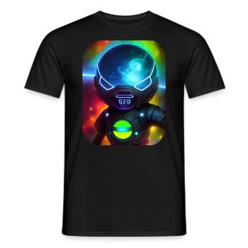 Astronaute de l’espace - T-shirt homme - noir - Devant - AI Model Male 178 light (178cm)