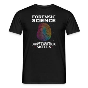Forensische Kriminologie und Tatort-Ermittler - Männer T-Shirt - Schwarz - Vorne - AI Model Male 178 light (178cm)