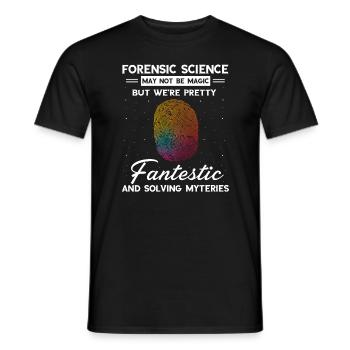 Forensischer Wissenschaftler und Kriminallabor - Männer T-Shirt - Schwarz - Vorne - AI Model Male 178 light (178cm)