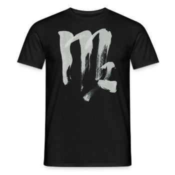 Signe du zodiaque Vierge - T-shirt homme - noir - Devant - AI Model Male 178 light (178cm)