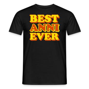 Anni Vorname lustiges Geschenk - Männer T-Shirt - Schwarz - Vorne - AI Model Male 178 light (178cm)