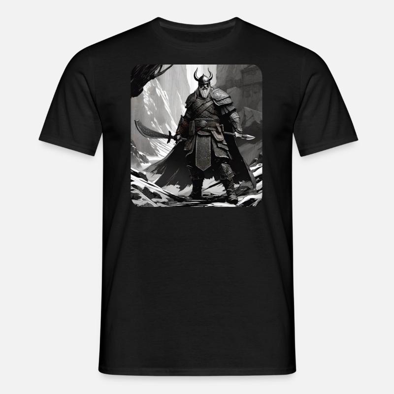 Stolzer Wikinger Krieger Germane - Männer T-Shirt - Schwarz