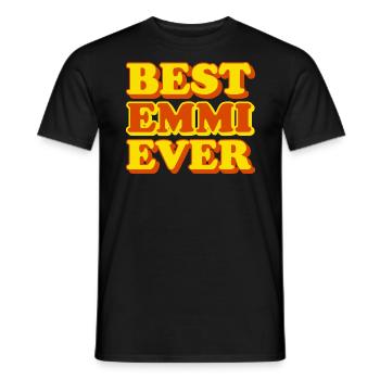 Emmi First Name Funny Gift - Men's T-Shirt - black - Front - AI Model Male 178 light (178cm)