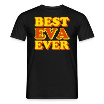 Eva First Name Funny Gift - Men's T-Shirt - black - Front - AI Model Male 178 light (178cm)