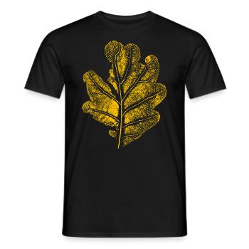 Blatt Eiche/ Eichenblatt - Männer T-Shirt - Schwarz - Vorne - AI Model Male 178 light (178cm)