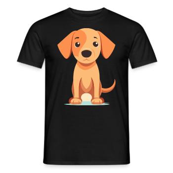 Cute dog design for dog owners - Men's T-Shirt - black - Front - AI Model Male 178 light (178cm)