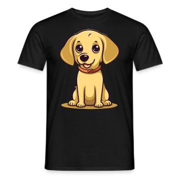 Niedliches Hundedesign für Hundebesitzer - Männer T-Shirt - Schwarz - Vorne - AI Model Male 178 light (178cm)
