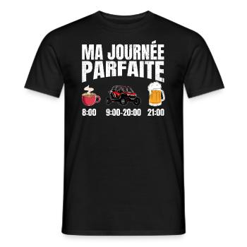 Buggy- Ma Journée Parfaite - Pilote Conducteur - T-shirt homme - noir - Devant - AI Model Male 178 light (178cm)