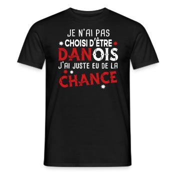 Danoise Danemark Homme Chance Cadeau Pays Humour - T-shirt homme - noir - Devant - AI Model Male 178 light (178cm)