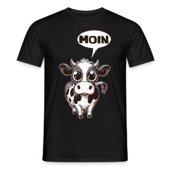 Vache Moin vache drôle cadeau accueillant côte - T-shirt homme - noir - Devant - AI Model Male 178 light (178cm)
