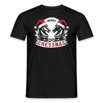 Merry Chessmas Chess Christmas - Men's T-Shirt - black - Front - AI Model Male 178 light (178cm)