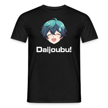 Anime nerveux Emoji Daijoubu ! - Chemise d’anime - T-shirt homme - noir - Devant - AI Model Male 178 light (178cm)