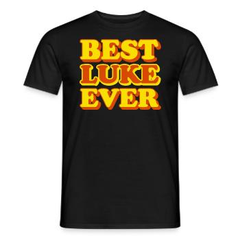 Lukas first name, funny gift - Men's T-Shirt - black - Front - AI Model Male 178 light (178cm)