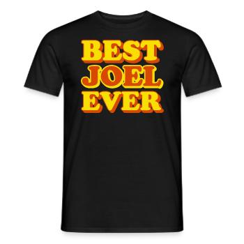 Cadeau amusant avec prénom Joël - T-shirt homme - noir - Devant - AI Model Male 178 light (178cm)