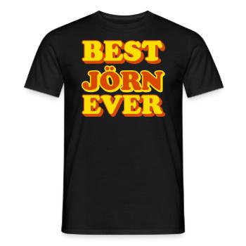 Jörn First Name Funny Gift - Men's T-Shirt - black - Front - AI Model Male 178 light (178cm)