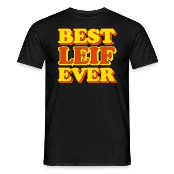 Lustiges Geschenk mit Vornamen Leif - Männer T-Shirt - Schwarz - Vorne - AI Model Male 178 light (178cm)