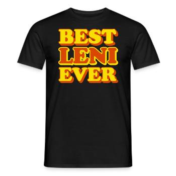 Leni Prénom Drôle Cadeau - T-shirt homme - noir - Devant - AI Model Male 178 light (178cm)