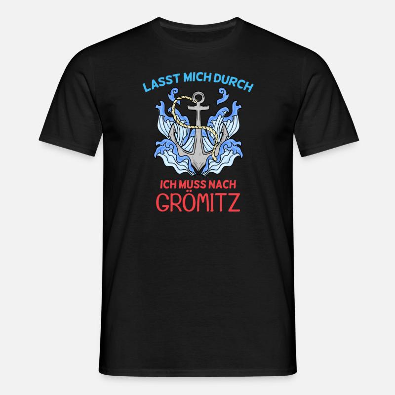 Grömitz Spruch - Männer T-Shirt - Schwarz