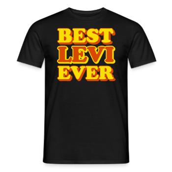 Lustiges Geschenk mit Vornamen Levi - Männer T-Shirt - Schwarz - Vorne - AI Model Male 178 light (178cm)