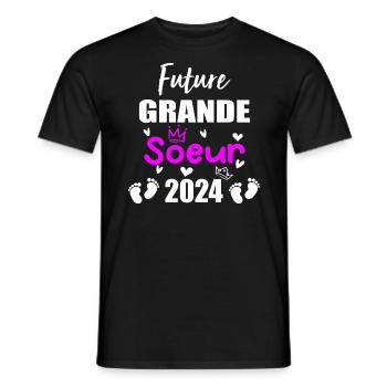 Future Grande Soeur 2024 bientôt Grande Soeur - T-shirt homme - noir - Devant - AI Model Male 178 light (178cm)