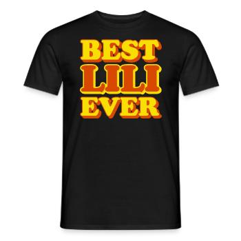 Lili prénom drôle cadeau - T-shirt homme - noir - Devant - AI Model Male 178 light (178cm)