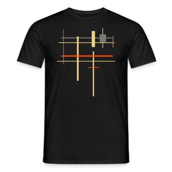 Hintergrund Minimal Vektor Abstrakt - Männer T-Shirt - Schwarz - Vorne - AI Model Male 178 light (178cm)