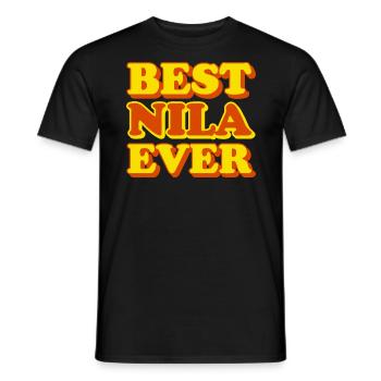 Nila prénom drôle cadeau - T-shirt homme - noir - Devant - AI Model Male 178 light (178cm)