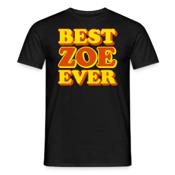 Zoe First Name Funny Gift - Men's T-Shirt - black - Front - AI Model Male 178 light (178cm)